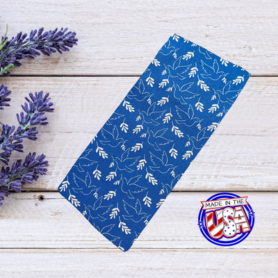 Peace Doves on Blue Bliss Break Spa Set, Microwavable Heating Pad, Removable Washable Cover, Yoga, Flax Seed Rice, Reusable Neck Wrap