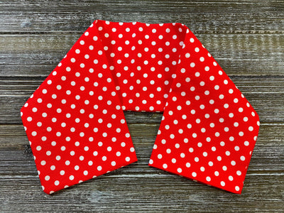 Rosie the Riveter Red Polka Dot Spa Set Self Care Microwavable Heating Pad - Yoga - Meditation - Flax Seed Rice Reusable Neck Wrap