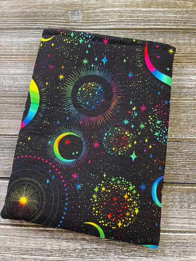Galaxy Celestial Moons Padded Book Sleeve | Book Pocket | Protective Book Bag | Book Pouch | Bookish Nerd