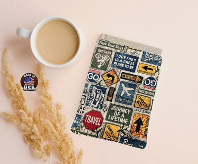 Choose From 70 Fabrics! Open Top or Zipper Closure Book and Kindle Sleeve For Protection in Your Bag and Backpack