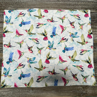 Reversible Tarot Reading Cloth - Hummingbirds Cotton - Altar Cloth